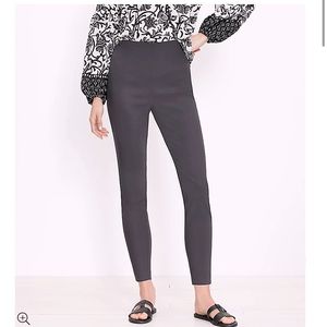 Loft Curvy Side Zip Skinny High Waist Pants Grey 12 NWT